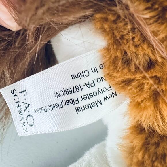 FAO SCHWARZ Brown & White PINTO HORSE 14" Plush Stuffed Animal Toy - Picture 10 of 10